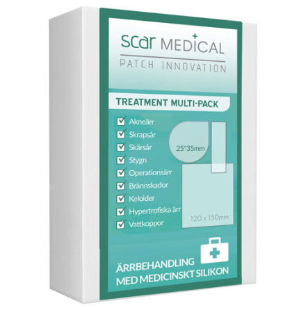 ScarMEDICAL rrplster I  Jmnar ut och Bleker rr  I  MULTIPACK med 3 olika format  I  Transparent